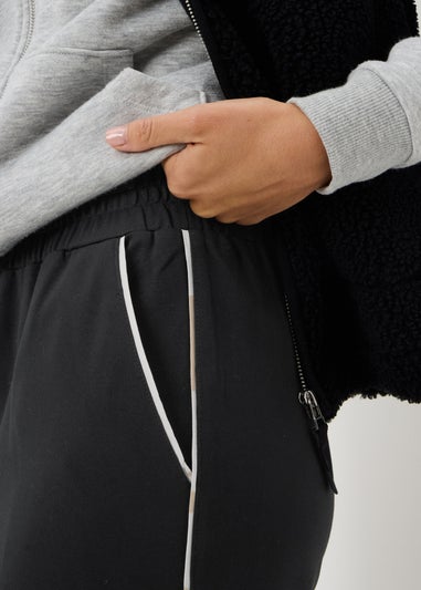 Black Tapered Ponte Trousers