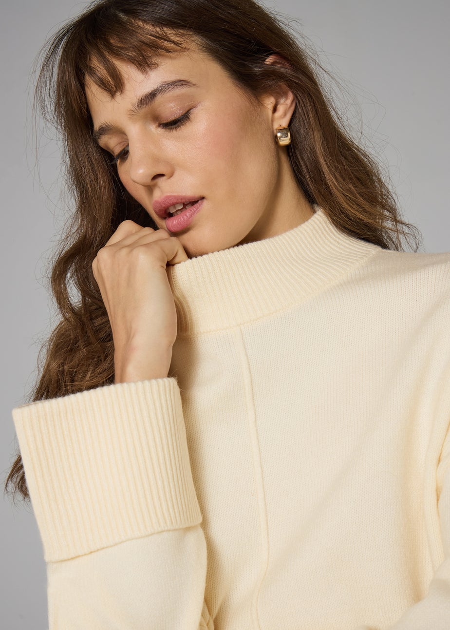 Et Vous Cream Oversized Jumper