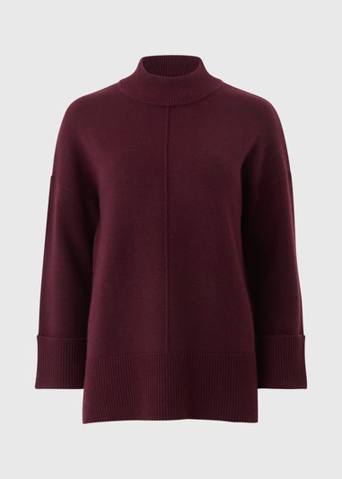 Et Vous Burgundy Oversized Jumper