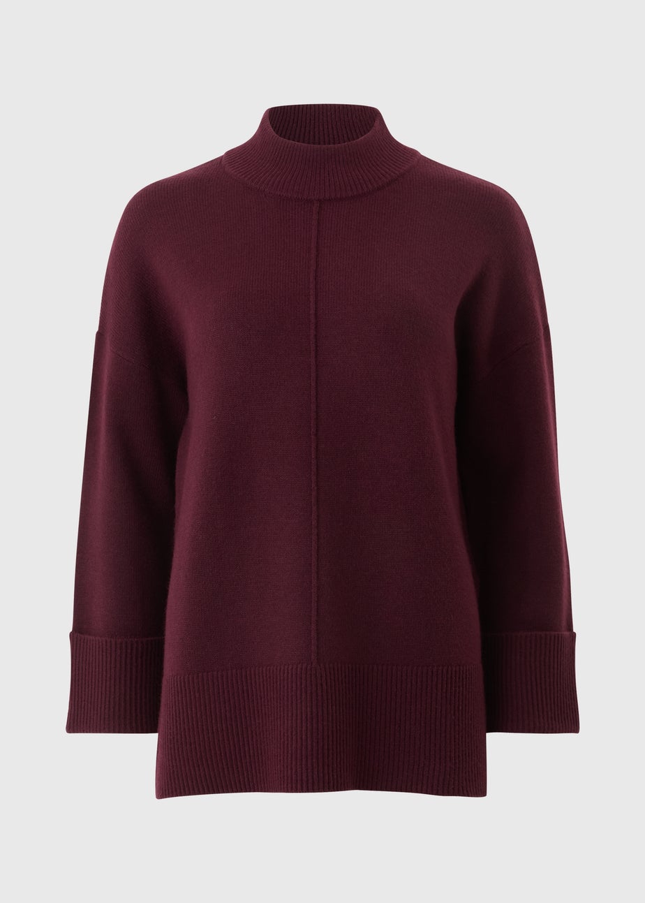 Et Vous Burgundy Oversized Jumper