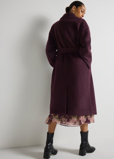 Et Vous Burgundy Smart Trench Coat