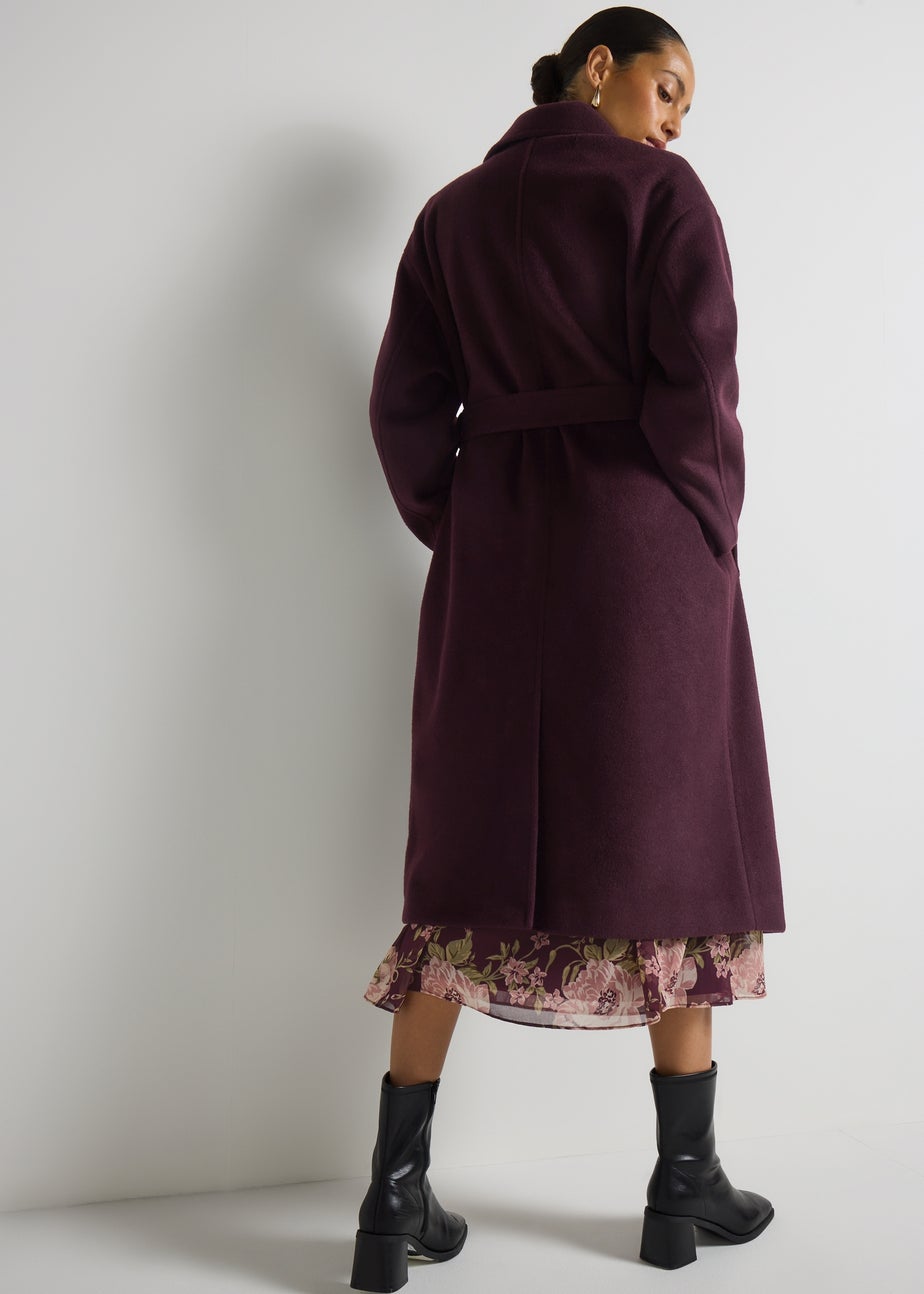 Et Vous Burgundy Smart Trench Coat