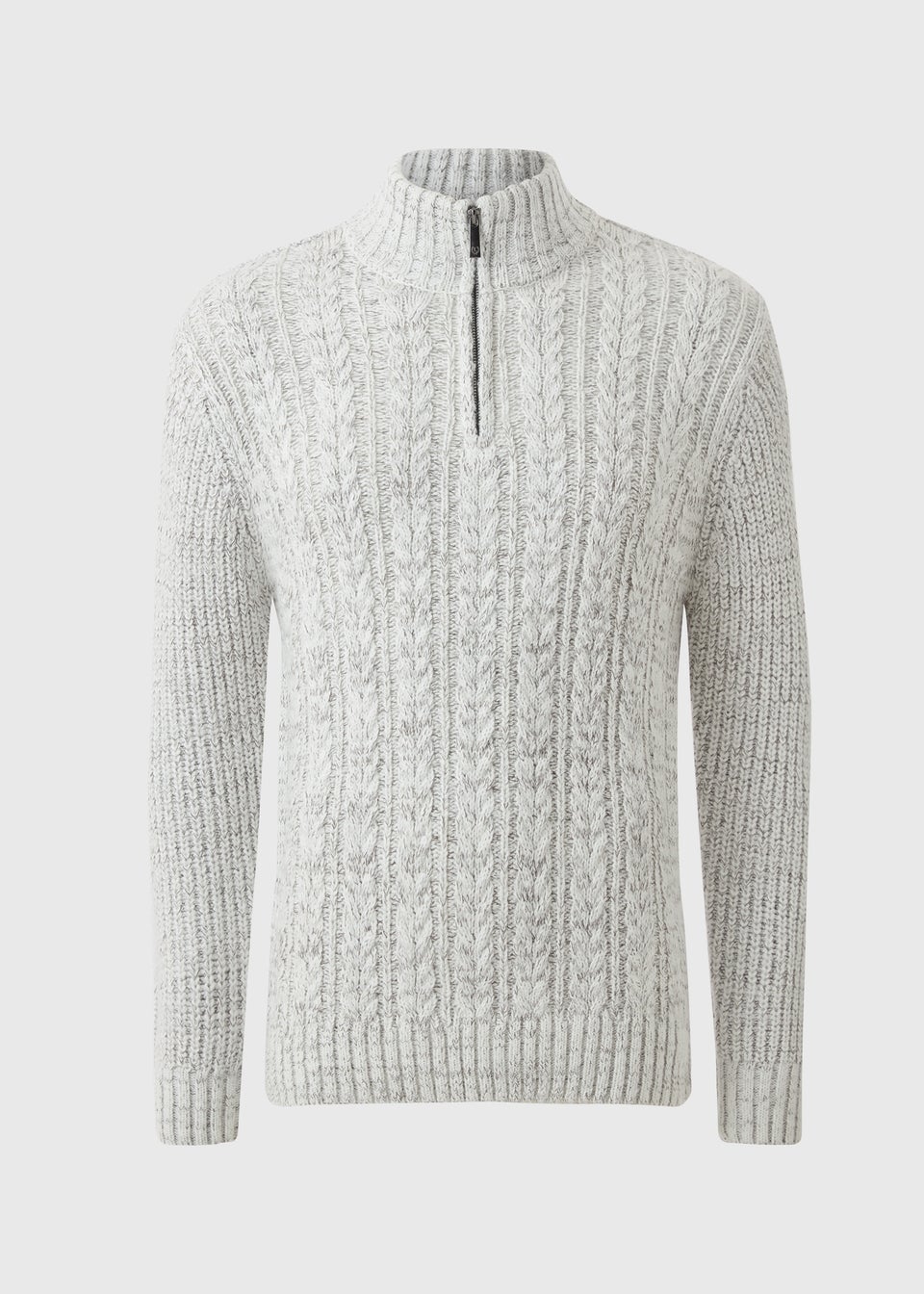 Lincoln Ecru 1/4 Zip Knitted Jumper