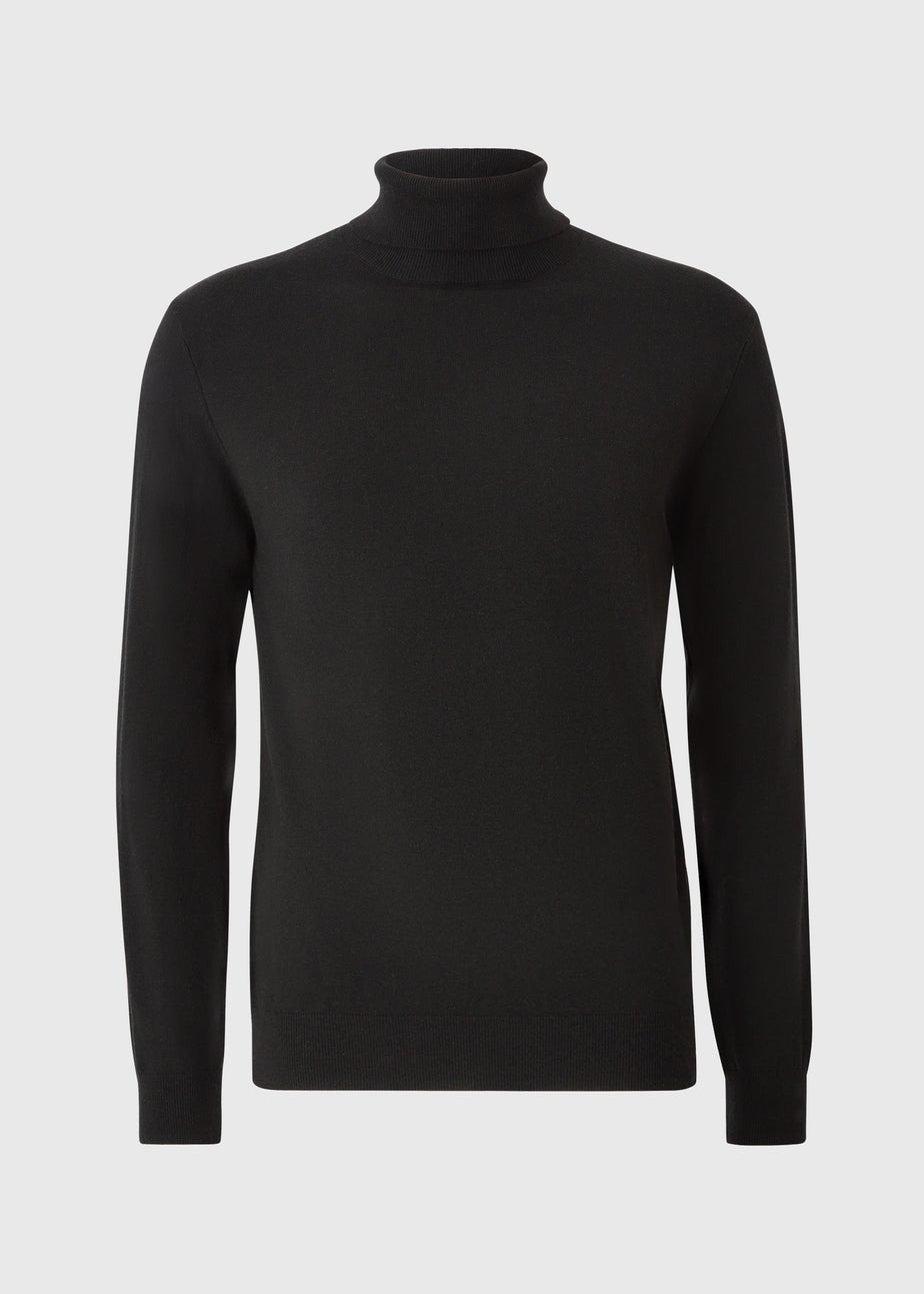 Black Roll Neck Jumper
