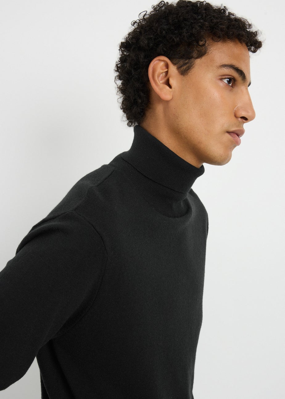 Black Roll Neck Jumper