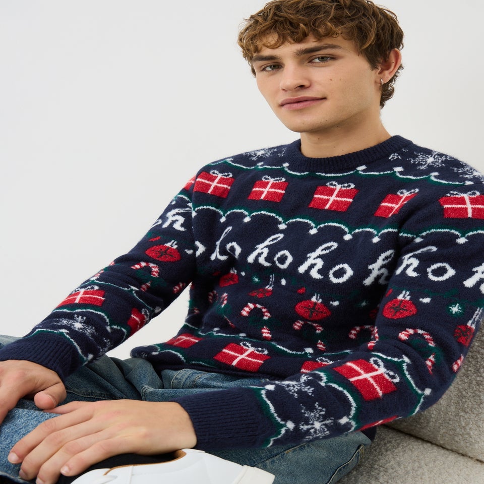 Navy Fairisle Christmas Jumper