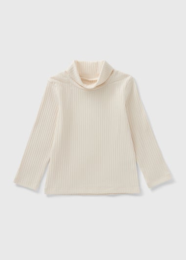 Girls Ribbed Long Sleeve Top (1=7yrs)