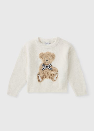 Girls Cream Bear Jumper (7-15yrs)