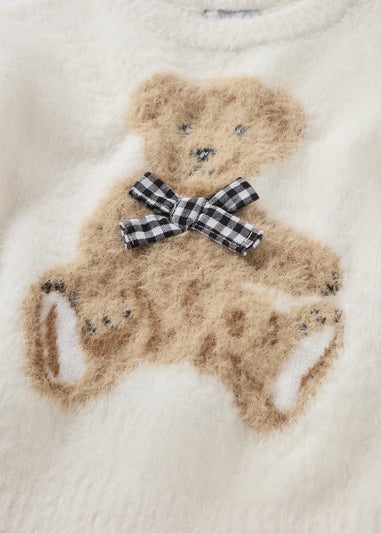 Girls Cream Bear Jumper (7-15yrs)