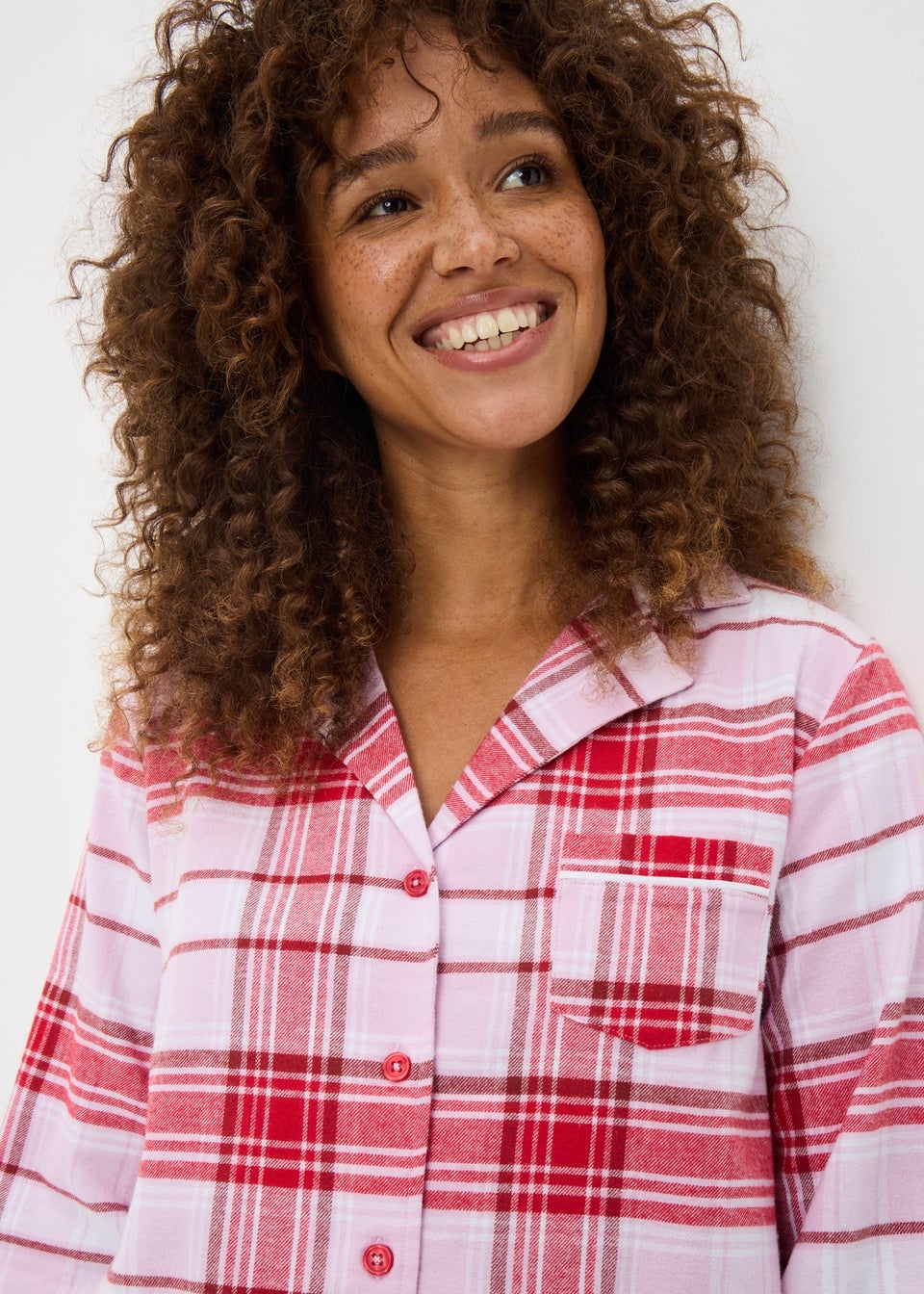 Pink Check Traditional Pyjama Set