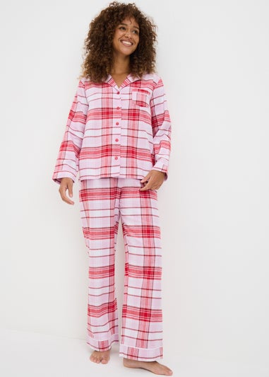 Pink Check Traditional Pyjama Set