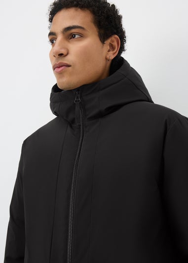 Black Padded Parka Jacket