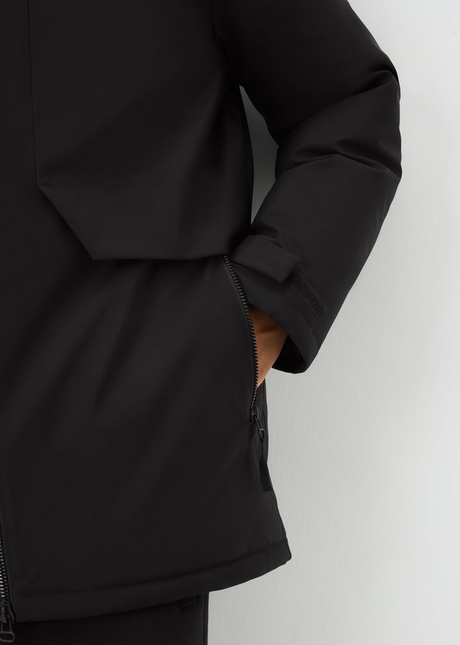 Black Padded Parka Jacket