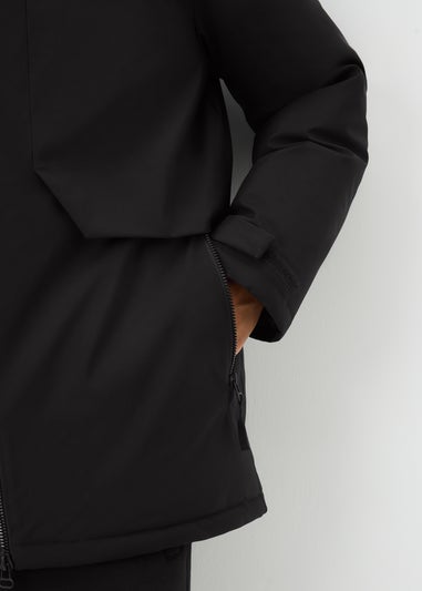 Black Padded Parka Jacket