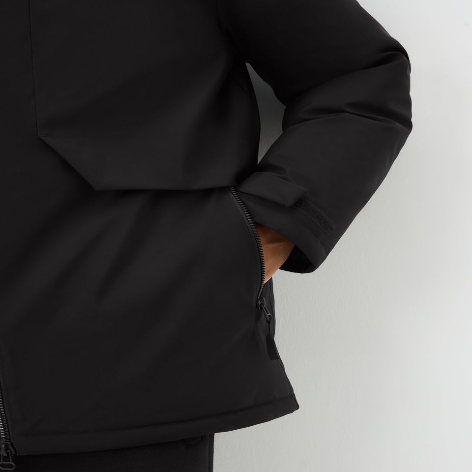 Black Padded Parka Jacket