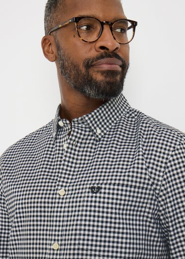 Lincoln Navy Oxford Gingham Shirt