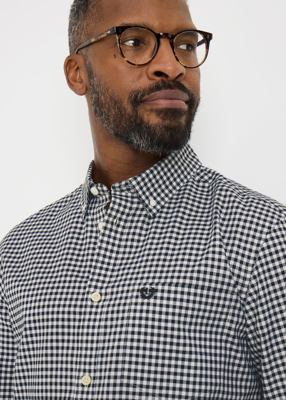 Lincoln Navy Oxford Gingham Shirt