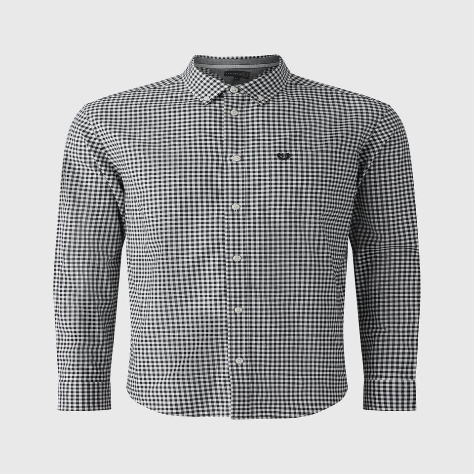 Lincoln Navy Oxford Gingham Shirt