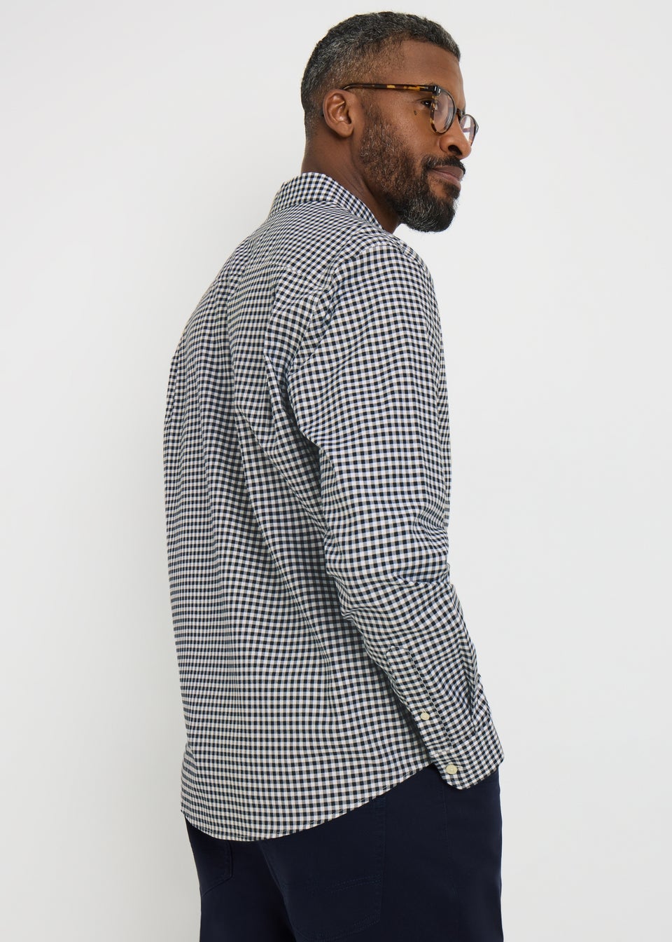 Lincoln Navy Oxford Gingham Shirt