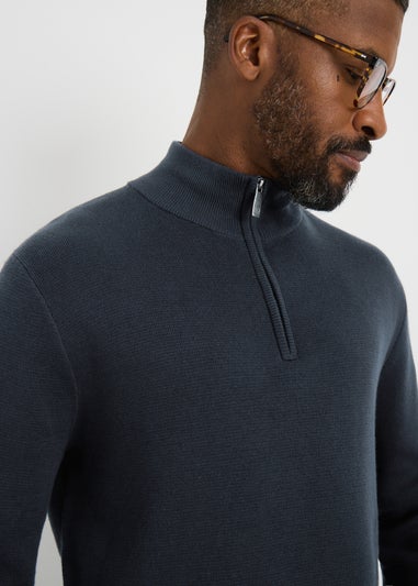 Lincoln Navy 1/4 Zip Jumper