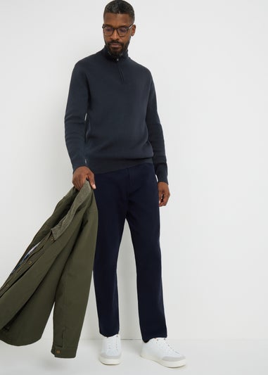 Lincoln Navy 1/4 Zip Jumper