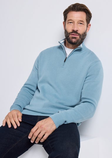 Lincoln Blue 1/4 Zip