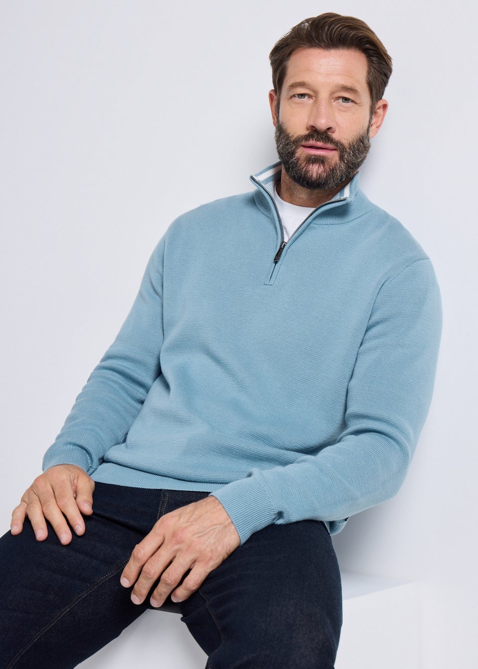 Lincoln Blue 1/4 Zip