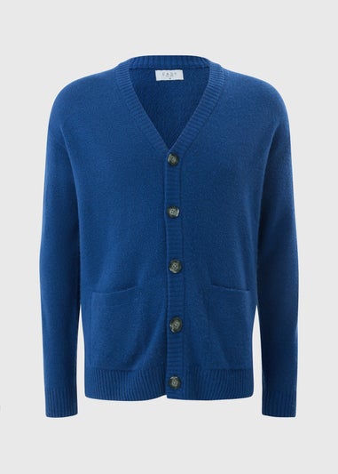 Blue Ribbed Cardigan