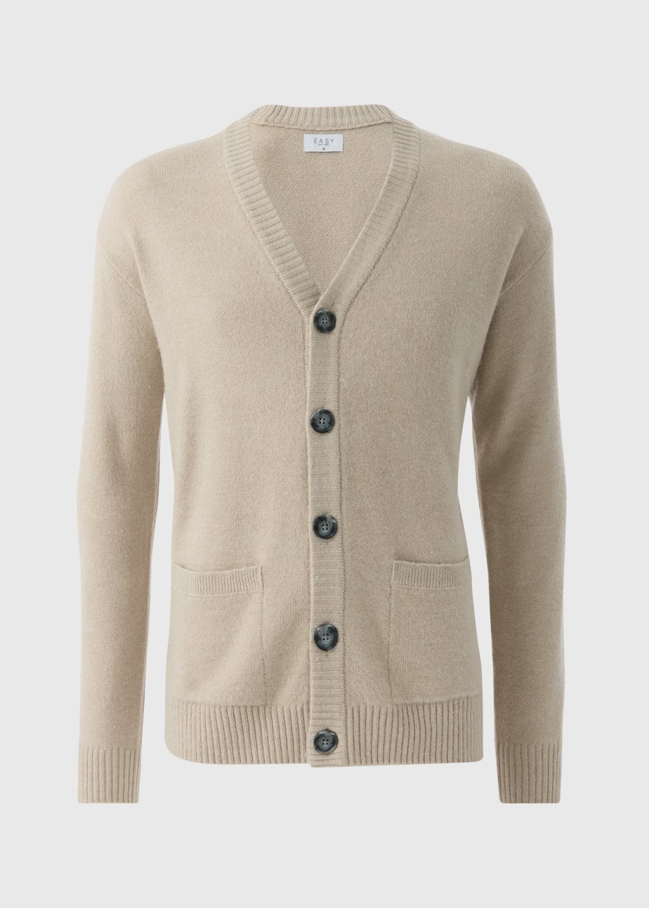 Cream Ribbed Cardigan