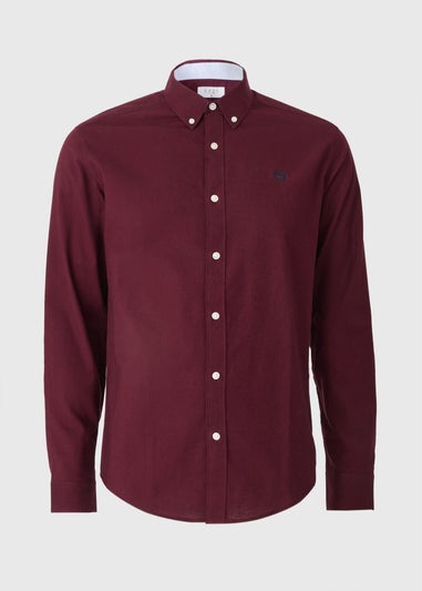 Burgundy Oxford Plain Shirt