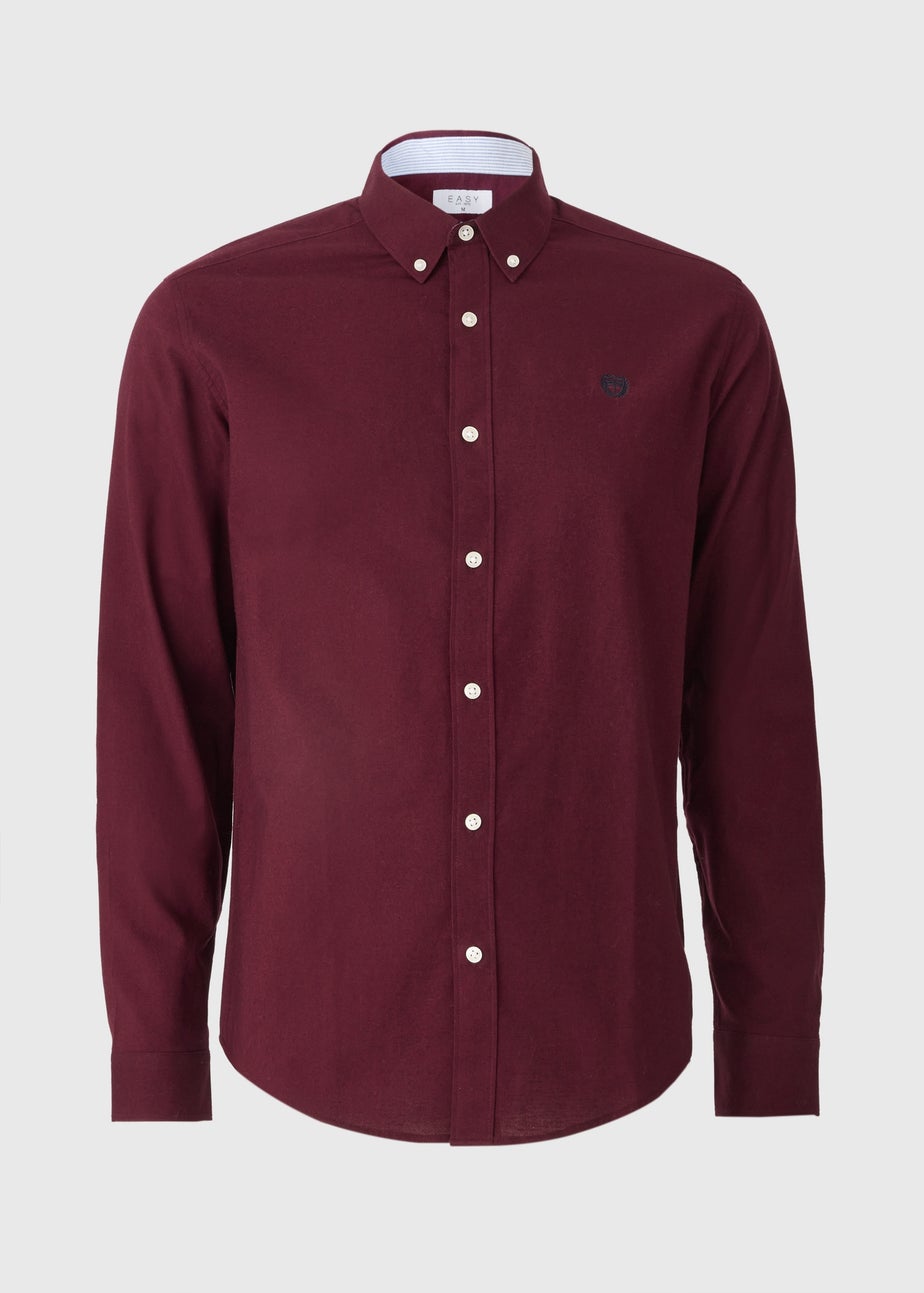 Burgundy Oxford Plain Shirt