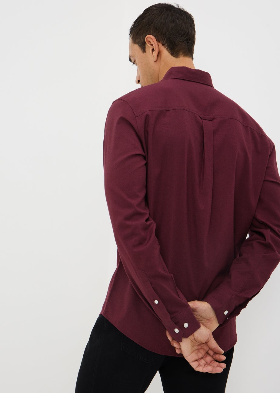 Burgundy Oxford Plain Shirt