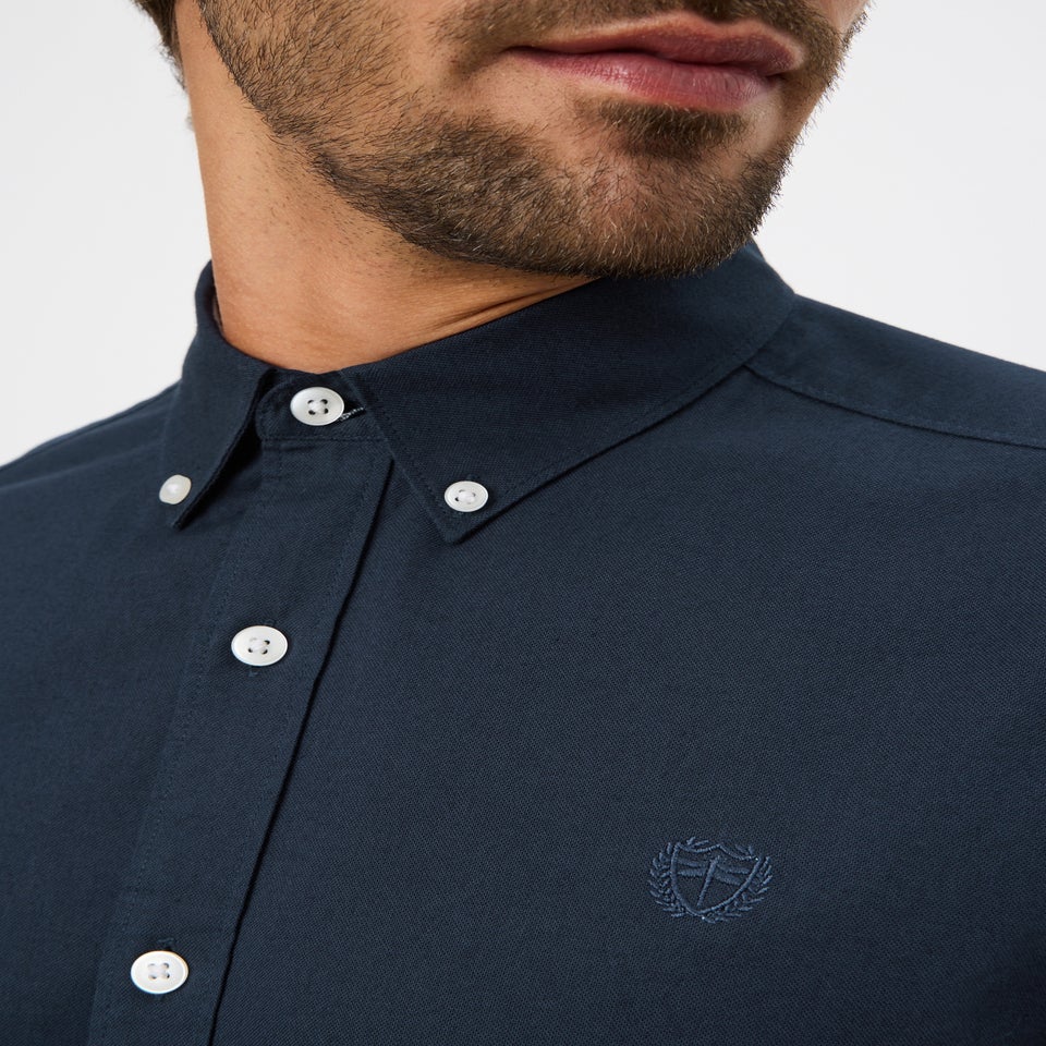 Navy Long Sleeve Oxford Shirt
