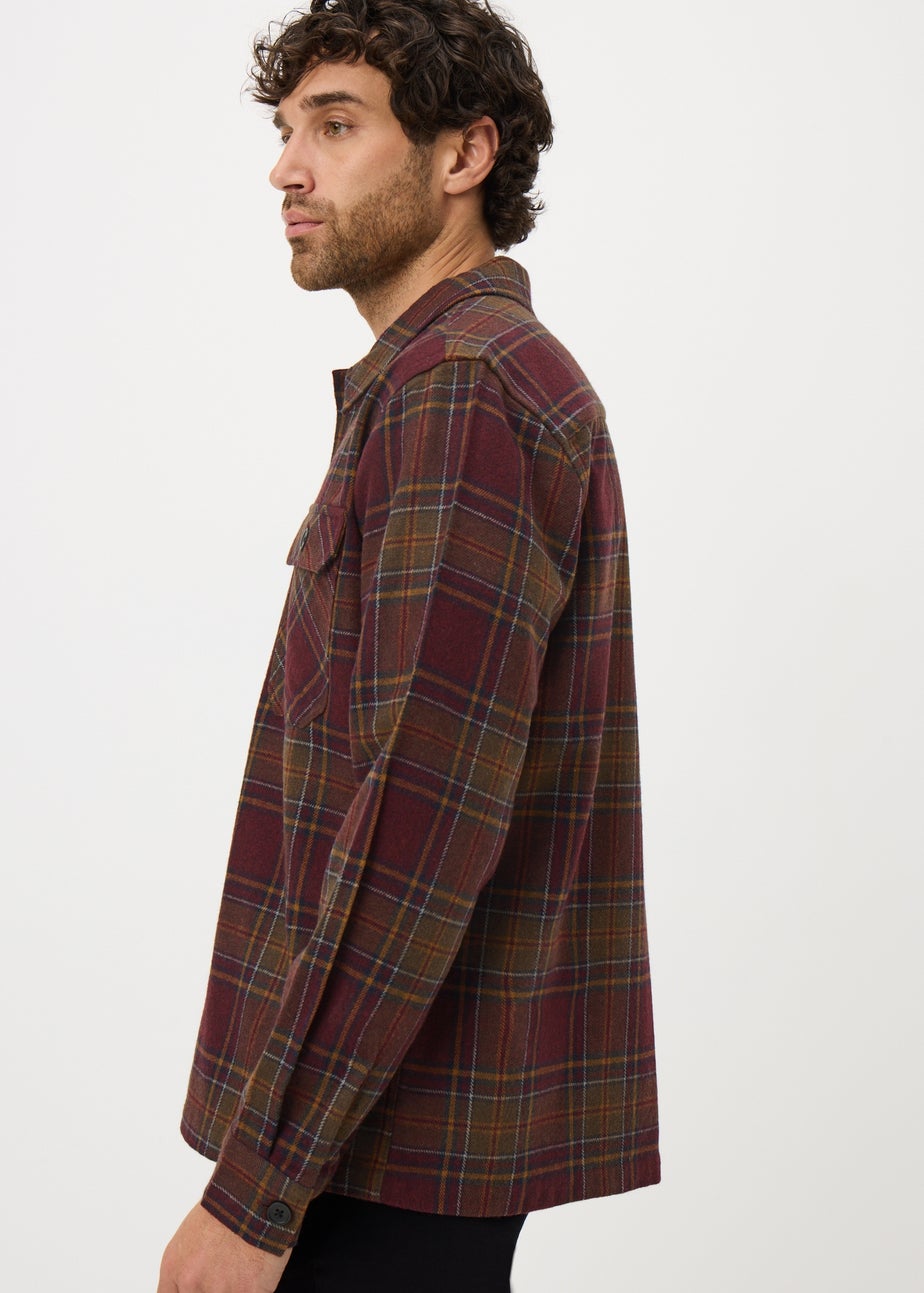 Burgundy Check Overshirt