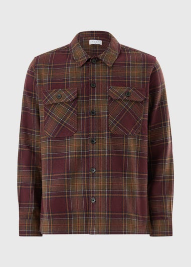 Burgundy Check Overshirt