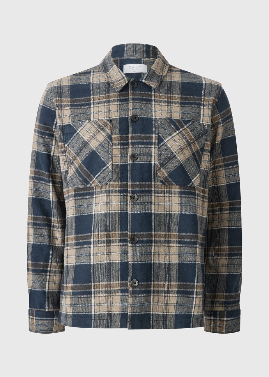 Brown & Blue Check Overshirt