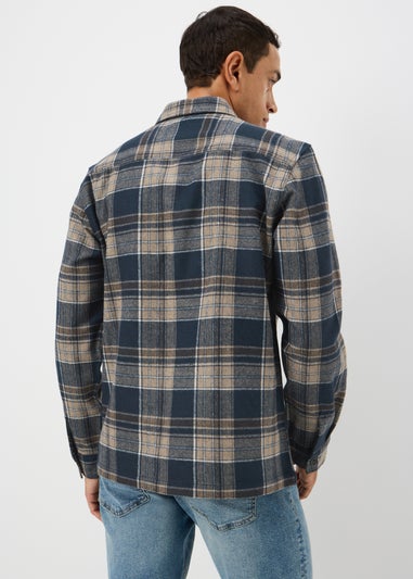 Brown & Blue Check Overshirt