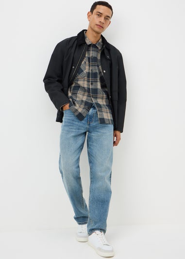 Brown & Blue Check Overshirt