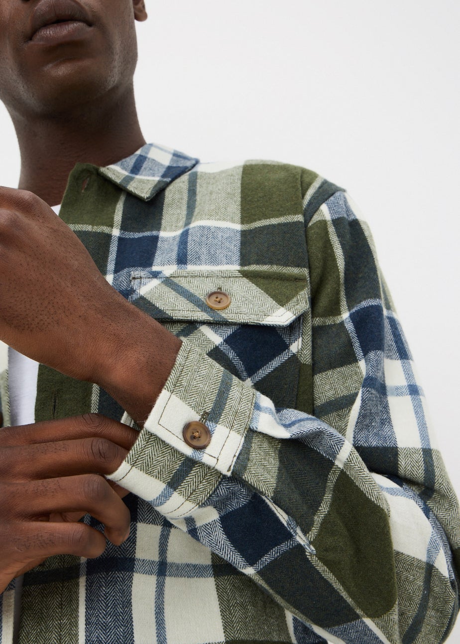 Khaki Checked Over-shirt