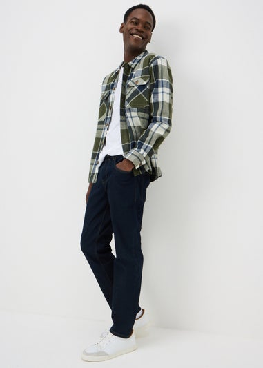 Khaki Checked Over-shirt