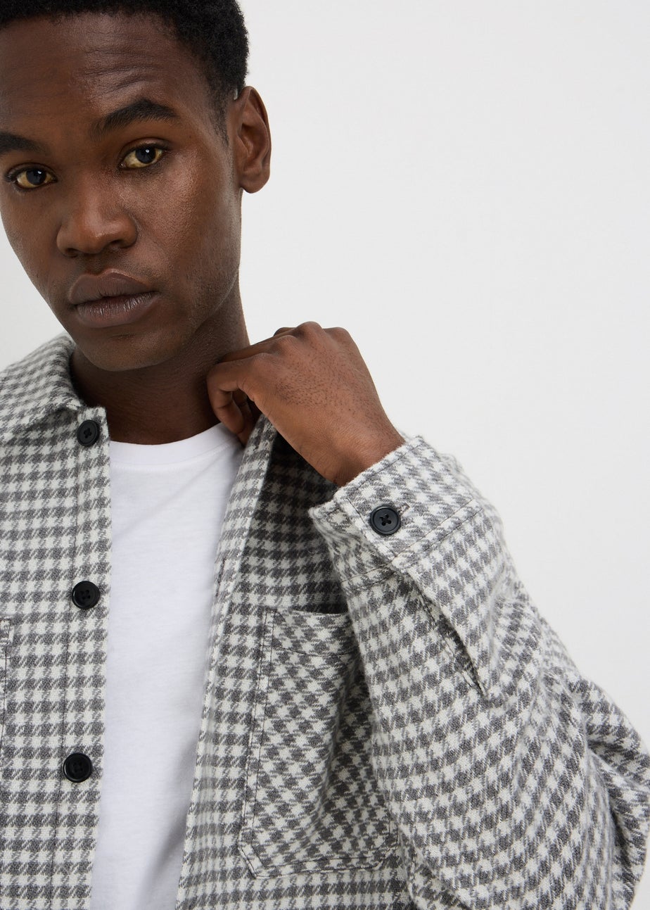 Grey Gingham Smart Shacket