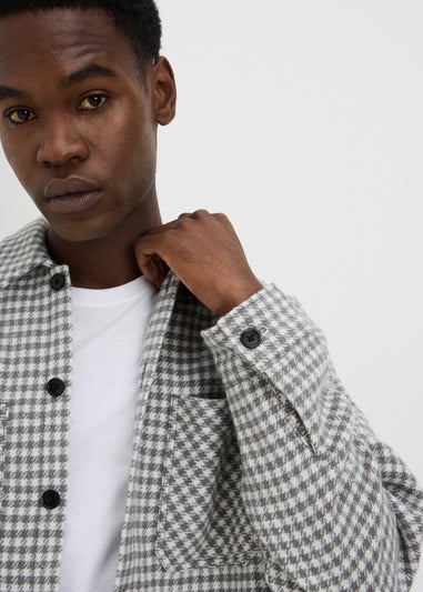 Grey Gingham Smart Shacket
