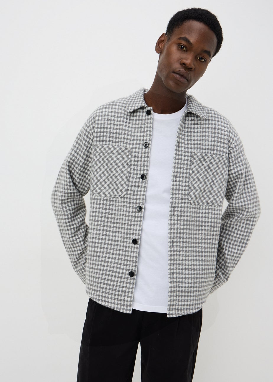 Grey Gingham Smart Shacket
