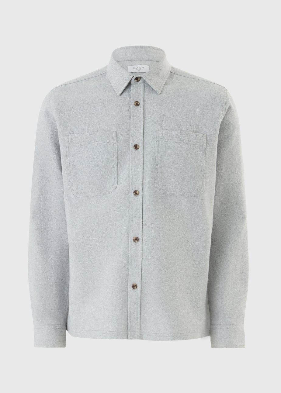 Grey Long Sleeve Grindle Shacket