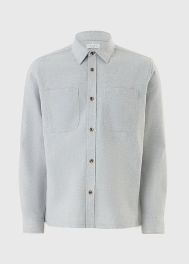 Grey Long Sleeve Grindle Shacket