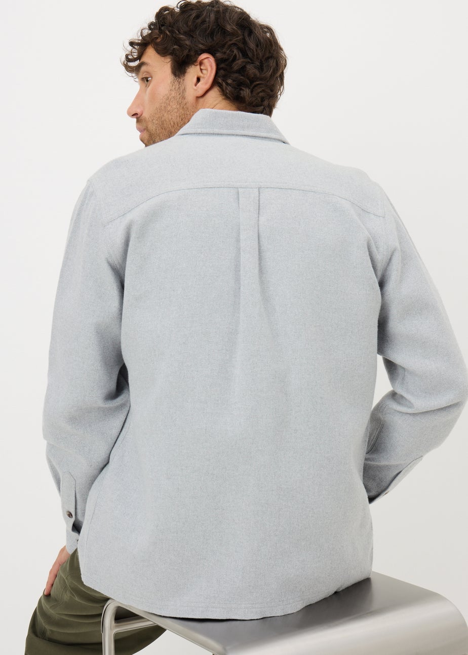 Grey Long Sleeve Grindle Shacket