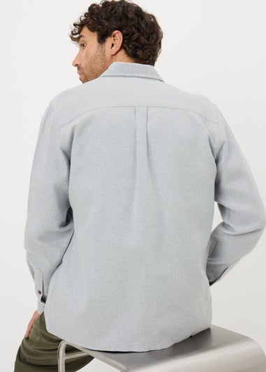 Grey Long Sleeve Grindle Shacket