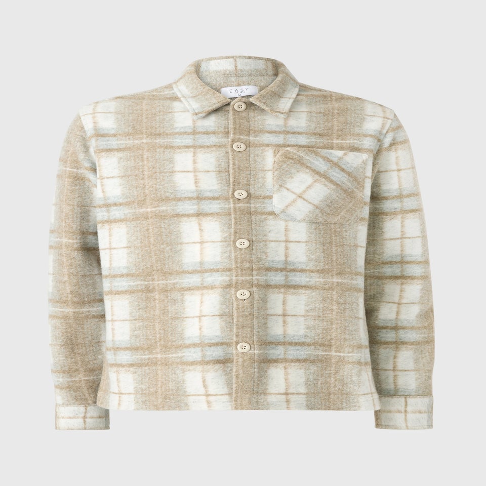 Stone Check Smart Cosy Shacket