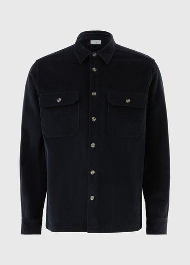 Navy Long Sleeve Corduroy Over-Shirt