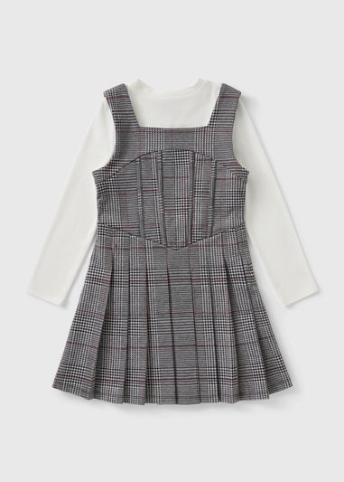 Girls Multicolour Check Corset Top & Dress Set (7-15yrs)